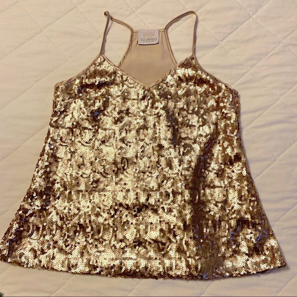 Gold Sequin Top